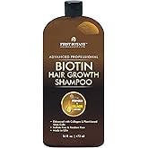Hair Regrowth and Anti Hair Loss Shampoo 16 fl oz, with DHT blockers, Collagen & Stem Cells- Daily Hydrating, Detoxifying, Volumizing Shampoo For Men and Women