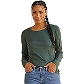 Women's Luxe 100% Organic Cotton Jewel Neck Long Sleeve Tee