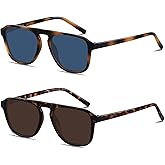 ANDWOOD Square Aviator Sunglasses Polarized Mens Womens UV Protection Sun glasses
