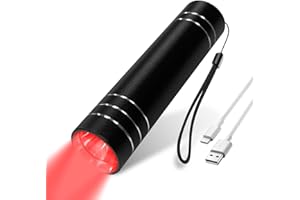 Devowellte Red Light Therapy Lamp, 660nm Red Light & 850nm Infrared Lamp Therapy Torch with Timer, Portable LED Small Torch