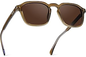 WEARME PRO WMP Eyewear - Men's Polarized Square Sunglasses, Wide Fit: Modern Retro Style with Unique Color Combos