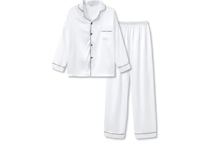 Topgal Satin Pajamas for Girls – Coat Style Unicorn Long Sleeve Silky Button Down PJ Set Size 6-16