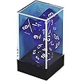 DND Dice Set-Chessex D&D Dice-16mm Translucent Blue and White Plastic Polyhedral Dice Set-Dungeons and Dragons Dice Includes 