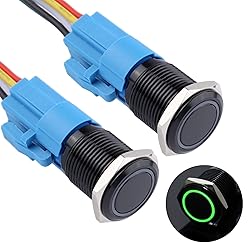 DMWD 2PCS 16MM Momentary Push Button Switch 12V-24V