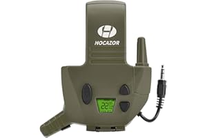 Hocazor W01 Walkie Talkies Compatible with Walker's Razor Slim Electronic Ear Muffs, Handsfree Communication for Outdoors Hunting Shooting Construction Sites Work Shop, Green