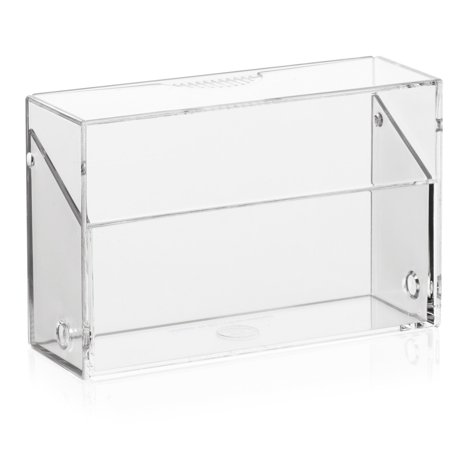 VITAdisplays® Business Card Box/Business Card Holder/Variable for Storage or as Business Card Stand, Transparent