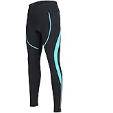 Women's Cycling Pants 3D Padded Compression Tight, Long Bike Bicycle Pants with Wide Waistband