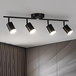 Bojim Flexible Led Track Lighting, 4-Light Black