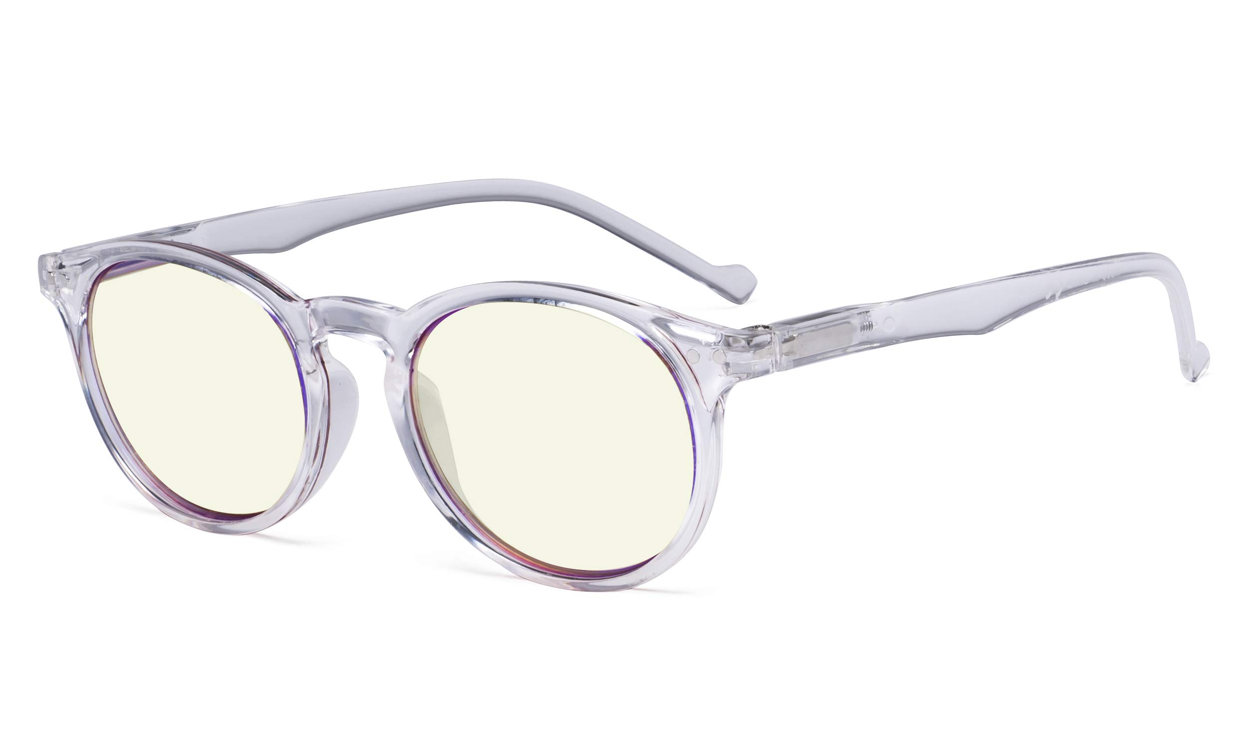 Eyekepper Blue Light Filter Glasses Women - Anti Digital Glare UV Ray Oval Round Computer Eyeglasses - Transparent