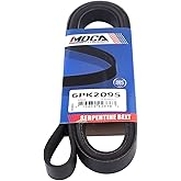 MOCA 6PK2095 EPDM Serpentine Belt fits 1989-2008 for Cadillac for Dodge Grand Caravan Charger for Ford for Mazda