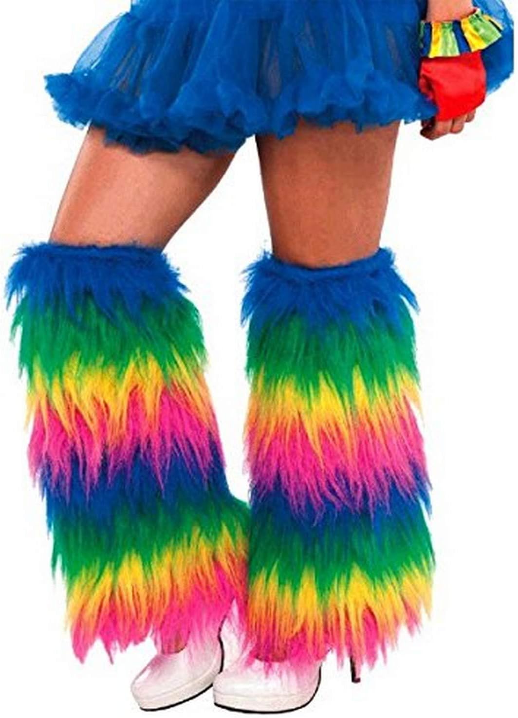Amscan Plush Leg Warmers, Party Accessory, Rainbow