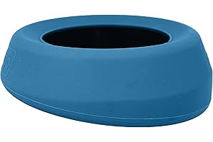Kurgo Splash Free Wander Water Bowl, No Spill Dog Travel Bowl, Portable No Mess Bowl for Dogs, Splash Less Car Bowl for Pets, Car Accessories, 24 Ounces (Coastal Blue)