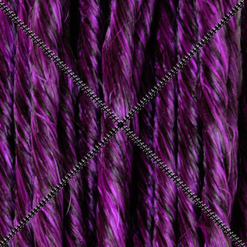 Doctored Locks Premade Synthetic Dreadlocks - Double Ended Hair Extensions - Natural Black/Neon Violet