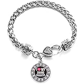 Inspired Silver - Silver Circle Charm Bracelet with Cubic Zirconia Jewelry