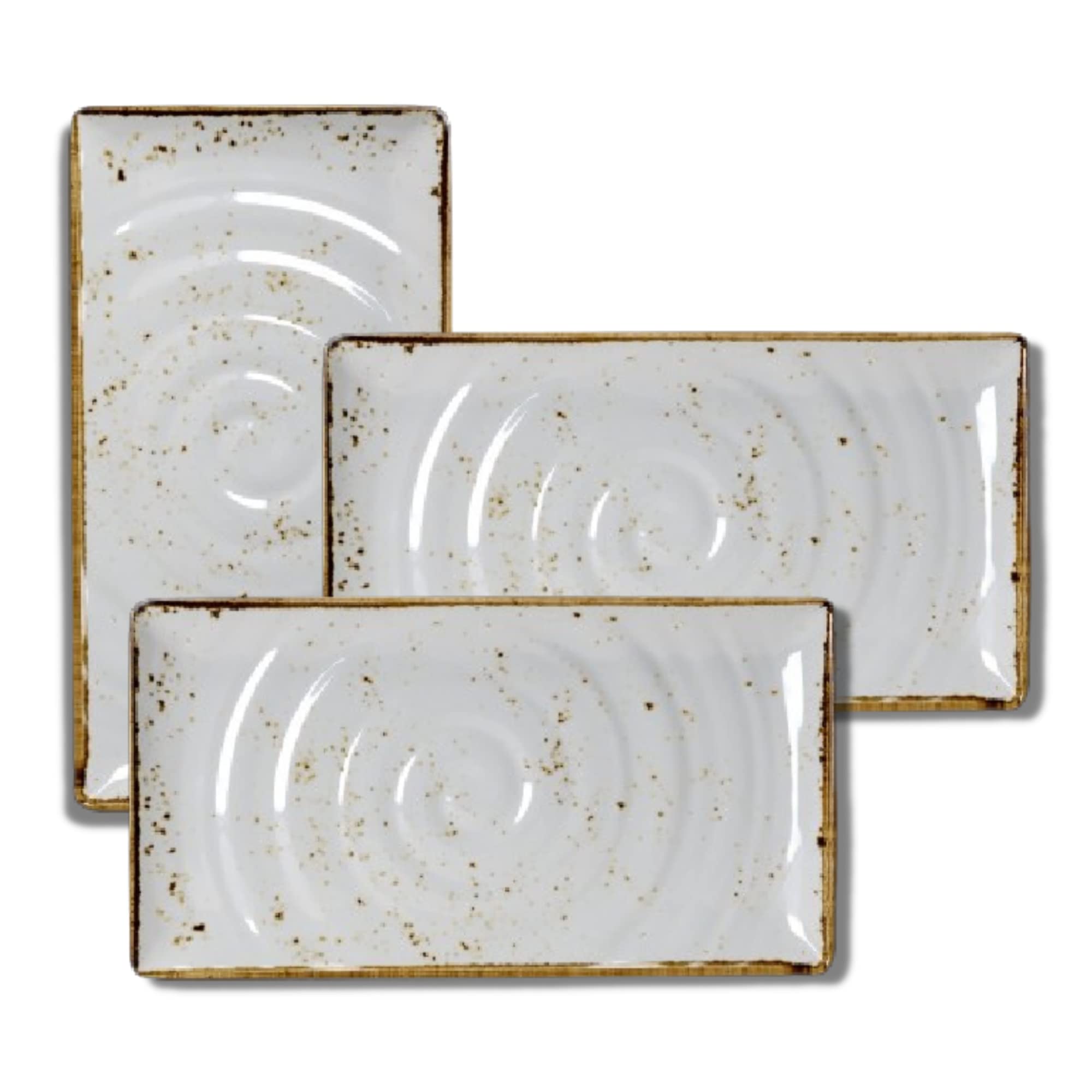 Steelite VV459 Craft Melamine GN 1/3 Rectangular Platter, White (Pack of 3)