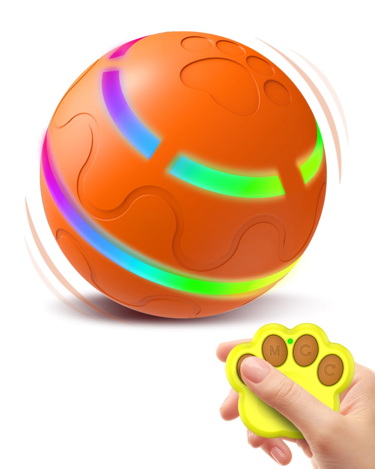 Photo 1 of JR JUMIAR Interactive Toys Dog Ball, 360° Anti-chew Safe Material Jumping Ball with Remote Control, Durable Motion Activated Automatic Rolling Toy for Medium/Large Dogs