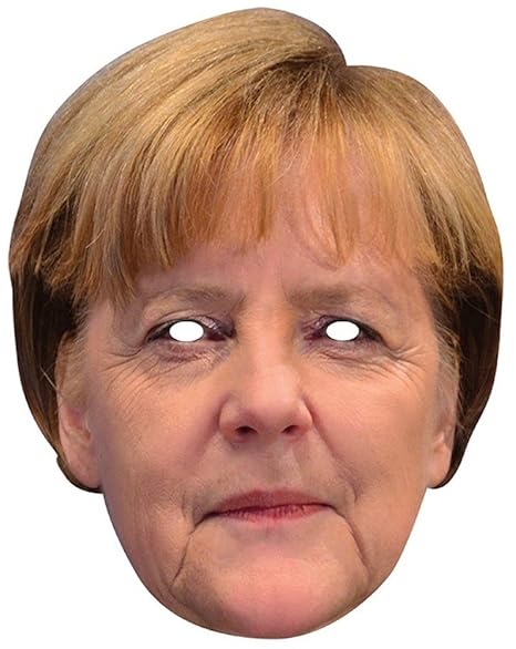 Party-Maske aus hochwertigem Karton Funny Masks Celebrity Pappe , Namen:Angela Merkel
