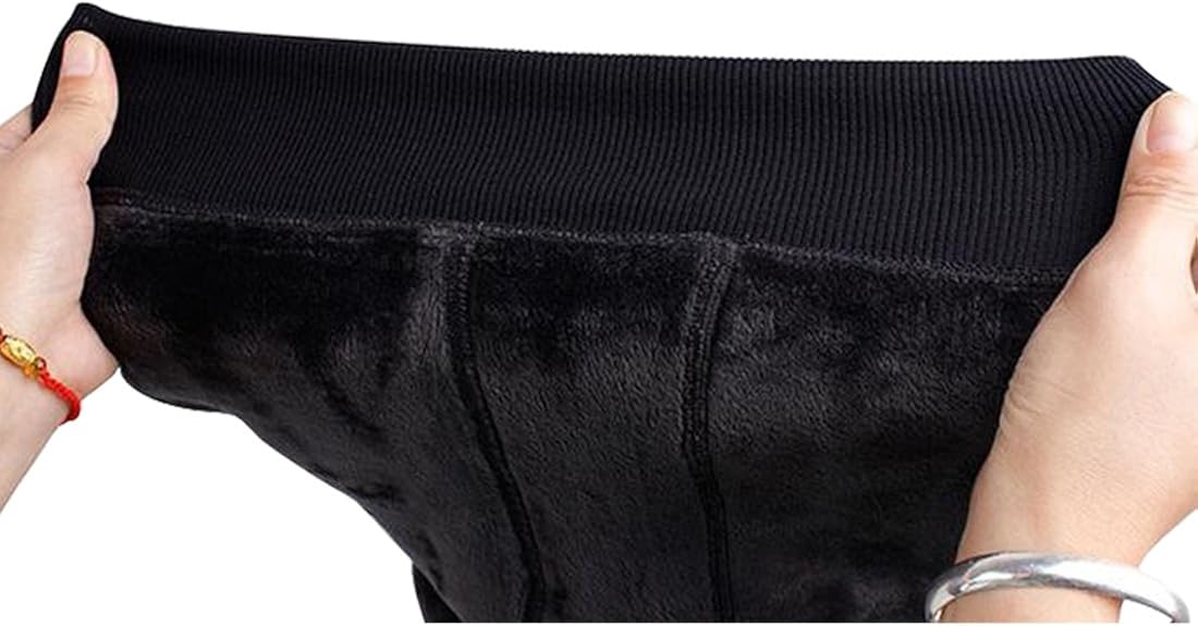 Romastory Winter Warm Women Velvet Elastic Leggings Pants (Black) one size at  Women’s Clothing store