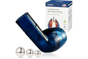 MillSTEPS Expiratory Breathing Exerciser Breathing Exercise Device for Lungs,Mucus Relief and Lung Expansion Device - Clear M