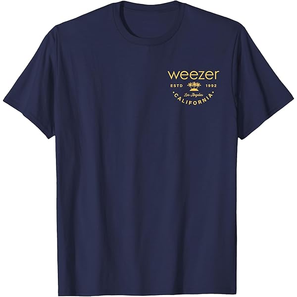 90s weezer/ROCK MUSICネイビー Tシャツ L 90s weezer/ROCK