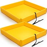 Frienda 2 Pcs Folding Duck Pond 4' x 4' x 6" Portable Spill Containment | Heavy Duty PVC Leak Containment Tray for Oil Changes, Generator Fueling, Vehicle Maintenance, Duck, Cooling Pool &amp; Pet Bath