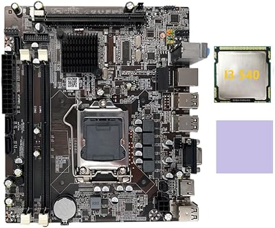 Wresetly H55 Motherboard LGA1156 DDR3 + Intel Core i3 540 CPU & Thermal Pad