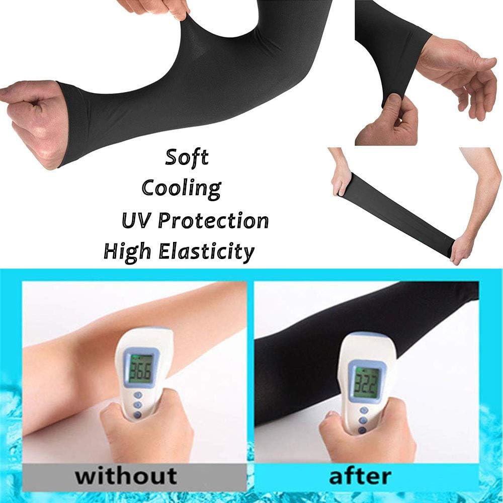 UV Sun Protection Arm Sleeves - UPF 50 Compression Cooling Arm Cover for Men & Women: Clothing