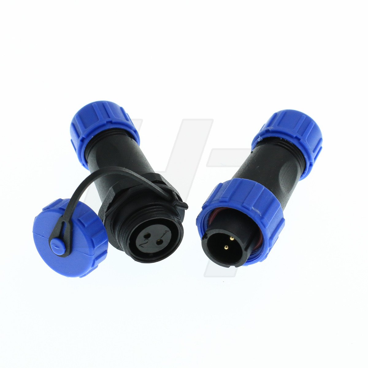 HangTon HE21 2 Pin Waterproof Cable Connector Aviation Quick Disconnect Male Female Plug Socket 30A 500V for LED/Marine/Lighting Equipment