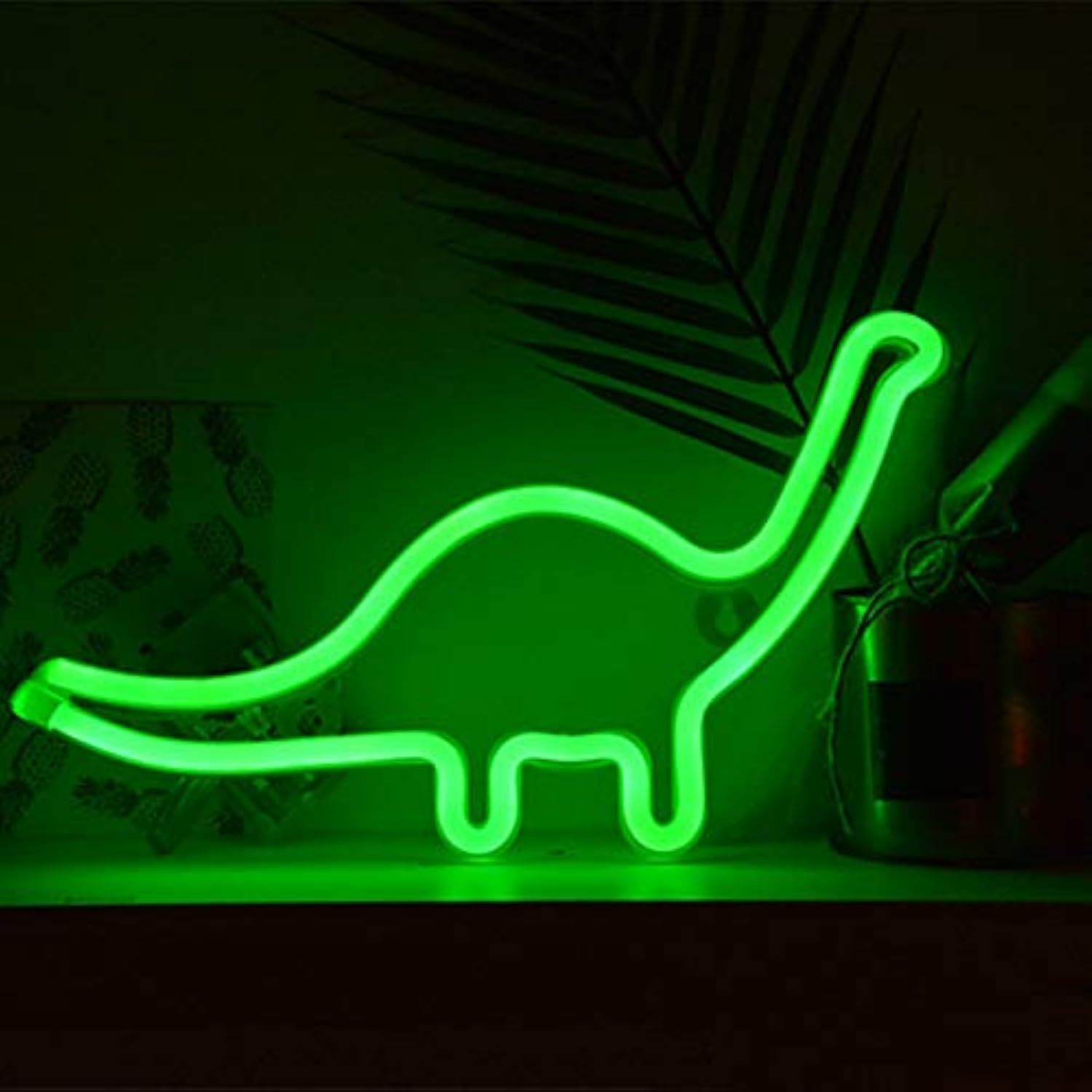 belupai LED Neon Dinosaur Sign, 31x18.5x2 cm, Plastic, USB & Battery Operated, Wall Mountable, Bedroom & Party Decor