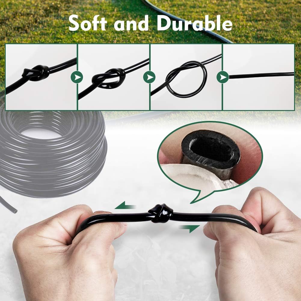 Bonviee 100ft 1/4 inch Blank Distribution Tubing Drip Irrigation Hose Garden Watering Tube Line for Small Garden Irrigation System : Garden & Outdoor