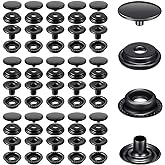 240 Pieces Metal Snap Fastener Kit, BetterJonny 15mm Brass Heavy Duty Snap Button Press Stud Cap for Marine Boat Canvas Bag L