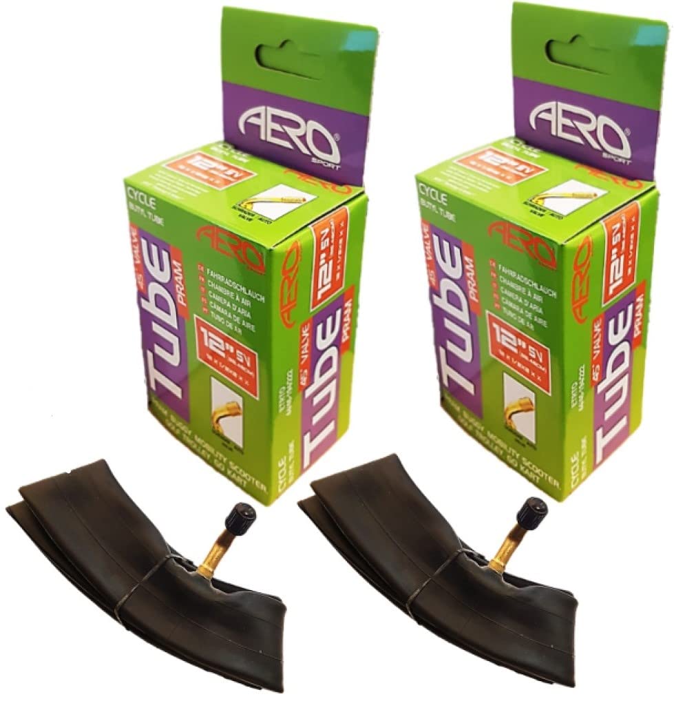 Aero Sport® SET X 2 PRAM 45 Degree Valve Butyl 12 * 1.75/2.125 Inner Tubes