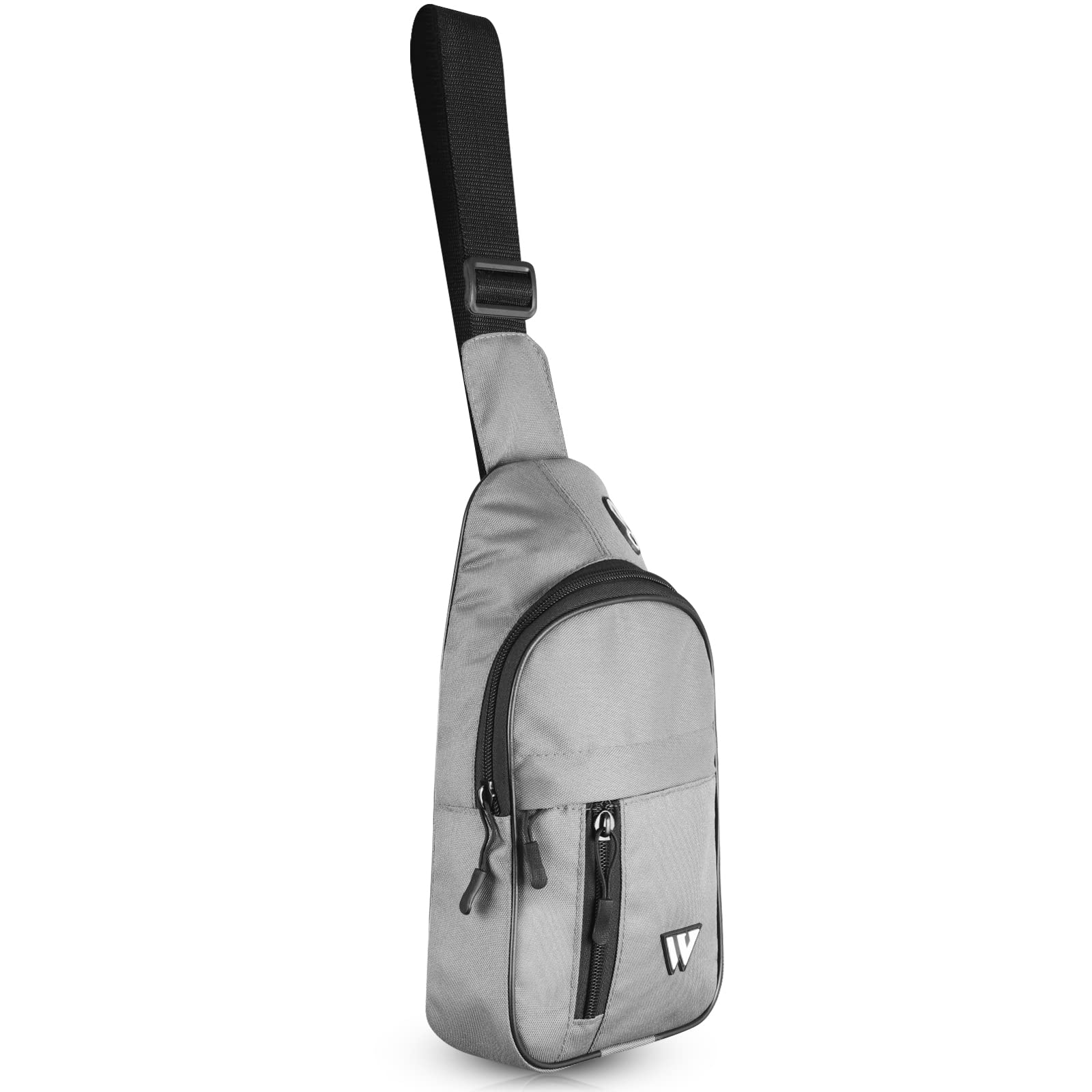 WFX Sling Backpack One Strap Lightweight Shoulder Small Backpack Rucksack Bag Waterproof Anti-theft Casual Men Women Bags for Hiking Cycling Travelling Sports Outdoor (Grey, One Size)