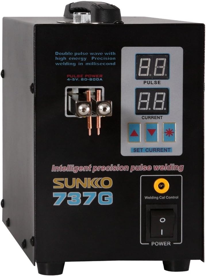 737G Battery Spot welder 1.5kw LED light Spot Welding Machine for 18650 battery pack welding precision pulse spot welders