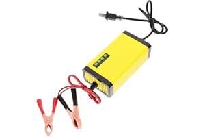 LOLIPPYY Motorcycle Battery Charger Digital Display Trickle Charger Portable Battery Maintainer for Lawn