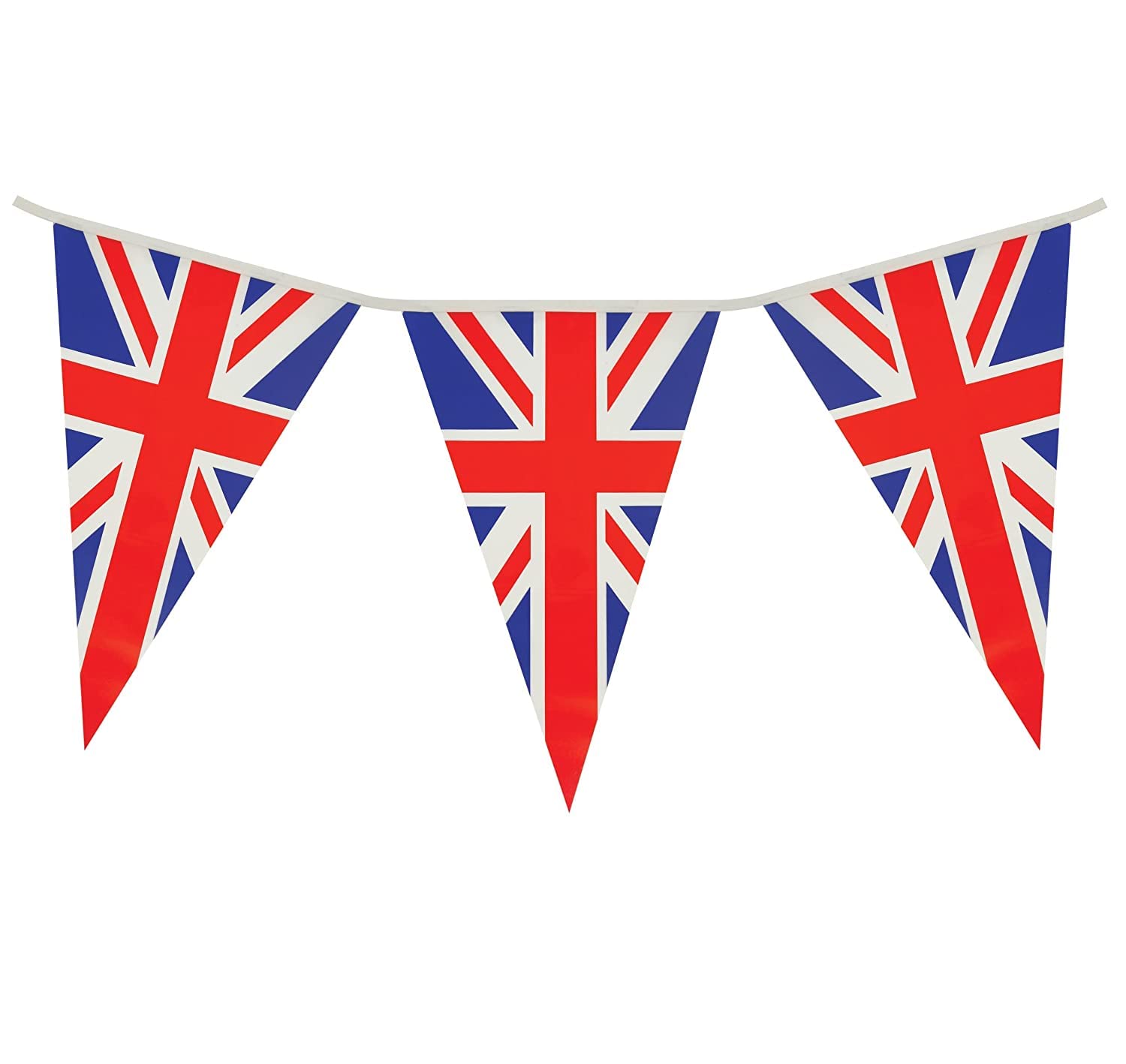1ABOVE Union Jack 7M Long Triangular Bunting 25 Pendant Flag for Sports, Pub, BBQ, Great Britain Support, King Charles III Coronation Royal Events Party Decorations(2)