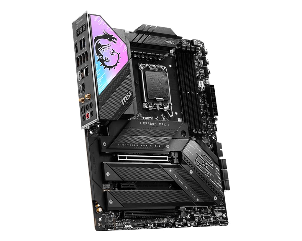 msi MPG Z790 Carbon MAX WiFi II Gaming Motherboard (Supports 12th/13th/14th Gen Intel Processors, LGA 1700, DDR5, PCIe 5.0, M.2, 2.5Gbps LAN, USB 4, Wi-Fi 7, ATX)