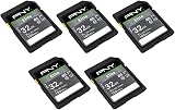 PNY 32GB Elite SDHC Memory Card 100MB/s Class 10 U1 V10 UHS-I Full HD 5-Pack view 2