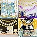 ZLIXING Ramadan Decorations Banner Gold Glitter Moon Stars Garland Eid Mubarak Decorations for Home