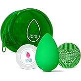 Beautyblender® | Besties Bio Pure Blend & Cleanse 4-Piece Starter Set, Bio Pure Makeup Sponge + Solid Unscented Cleanser .558 oz + Silicone Scrub Mat + Travel Case, Made in USA, Vegan, Sustainable