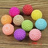 HYBEADS 30pcs 81-158 20mm Mixed Color a Lot Chunky Resin Rhinestone Diy Beads,bling Resin Ball Beads, Chunky Beads