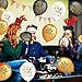 50Pcs Gold Black White Happy New Year Eve Balloons 2025 New Year Balloons New Years Eve Party Balloons for Happy New Years 2025 Decorations