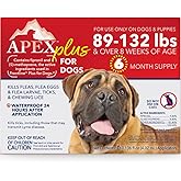 Apex Plus Flea and Tick Prevention for X-Large Dogs (89-132 lbs) | 6-Month Supply | Waterproof, 24-Hour Activation, 30-Day Pr