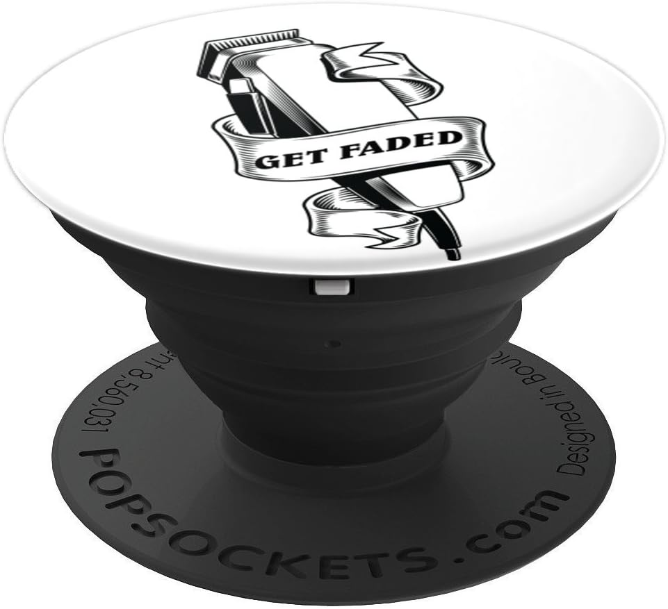 Get faded master Barber Clippers PopSockets Grip and Stand for Phones and Tablets