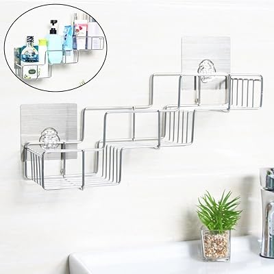 VIAV Adhesive Bathroom Shelf Organizer for Space-Saving Storage