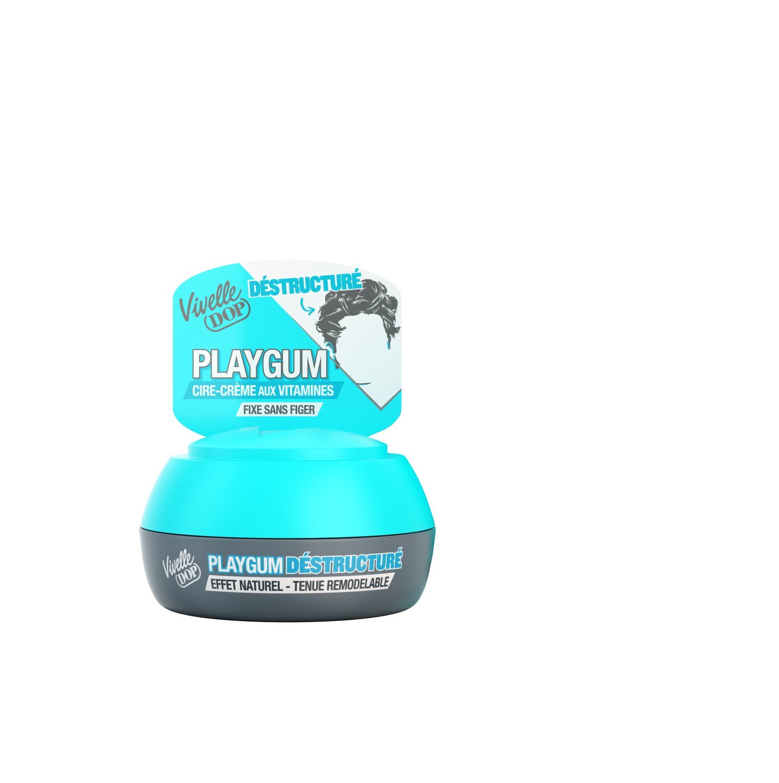 VIVELLE - DOP - Cire Coiffante - PLAYGUM Destructuré Effet Naturel - 80ml