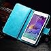 Note 4 Case, Galaxy Note 4 Case, Joopapa Galaxy Note 4 Wallet Case,Pu Leather Case Magnet Wallet Credit Card Holder Flip Cover Case Built-in 9 Card Slots & Stand Case for Samsung Galaxy Note 4 (Blue)