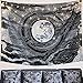 LHHZ-U Moon and Star Tapestry Wall Hanging Tapestries Black & White Wall Blanket Wall Art for Living Room Bedroom Home Decor (Black, 50''x 60'') primary