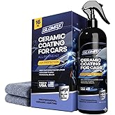 GLOMAX Premium Ceramic Coating for Cars with UV Protection (16 oz) – Extremely Hydrophobic & Slick Car Wax Spray, Long-Lasting, Quick & Easy Application, Maximum Gloss & Shine.