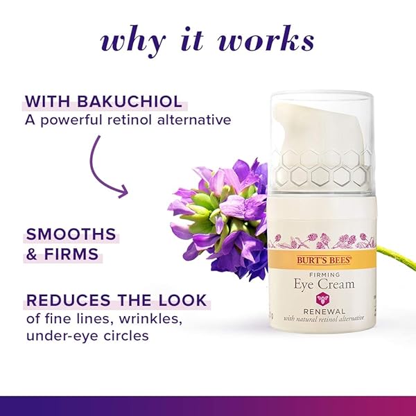 BURT’S BEES RENEWAL SMOOTHING EYE CREAM, FIRMING EYE CREAM, 0.58 OUNCE